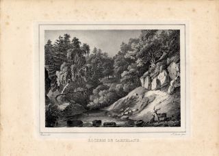 Antique Print Cartelane Lanark Scotland Pernot 1827