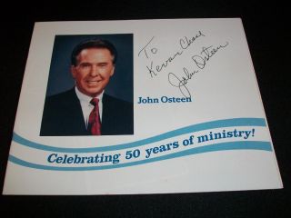 Lakewood Church Founder John Osteen D 99 Auto Signed Ministry Booklet