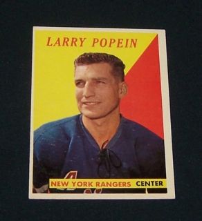 1958 59 Topps Larry Popein 28 EXMT EXMT NY Rangers