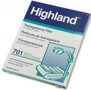 Highlad 701 Highland Transparency Film, for Laser printer/ 50 Sheets