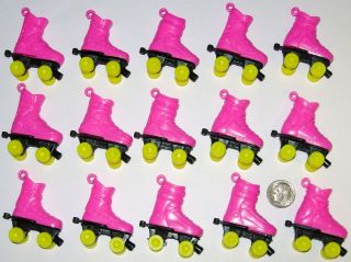 Pink Roller Skates 15 Plastic Charms