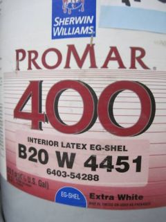 Sherwin Williams Promar 400 Interior Latex Paint Egshel