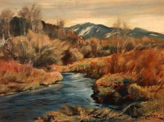 Paul Lauritz Sierra Mountain Stream California Landscape
