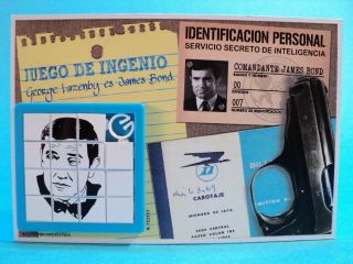 James Bond Spy 007 George Lazenby Slide Sliding Puzzle Game Argentina
