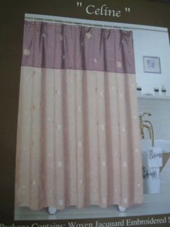Celine Lilac Plum Purple Circles Geo Shower Curtain New
