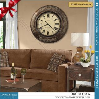 Howard Miller 37 Large oversized Brown quartz Wall Clock  Le Chateau