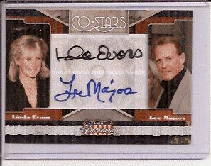 Lee Majors Linda Evans Combo Autograph 9 10 Americana Card Summer Sale