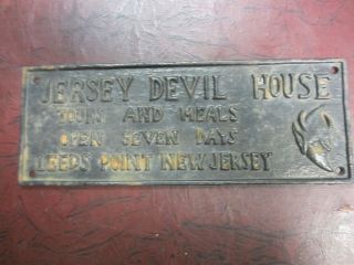 Jersey Devil Sign Cast Iron Leeds Point New Jersey