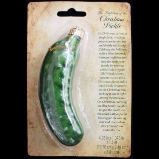 Legendary Traditional CHRISTMAS PICKLE ORNAMENT German Family Holiday