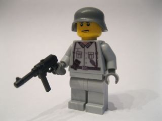 Lego WW2 German Soldier with MP 40 Custom Decaled Good Decal