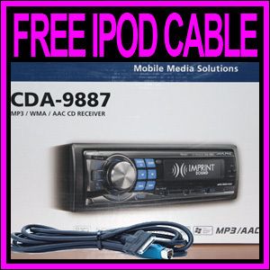 Alpine CDA 9887  iPod CD Receiver KCE 422i iPod Cable