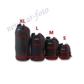 Neoprene Matin Soft DSLR Camera Lens Bag Pouch Four Size EX L M S