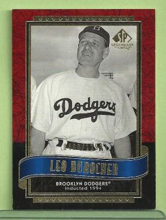 2003 03 SP Legendary Cuts Leo Durocher SP 1299 Brooklyn Dodgers