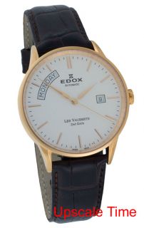 Edox Les Vauberts Automatic Mens Luxury Watch 83007 37R Air