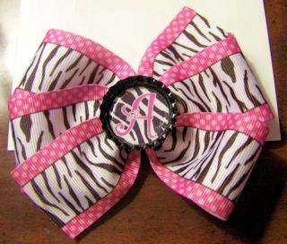 Personalized Zebra Print Hair Bow