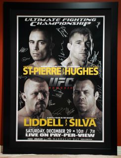 Autographed Event Poster GSP Georges St Pierre Liddell Silva
