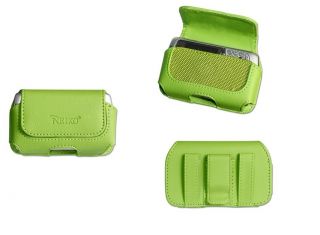 Green Leather Cell Phone Case Pouch for at T LG Xenon GR500 GR 500