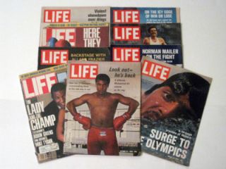 Lot of 9 Life Sports Magazine 1970 1972 Muhammad Ali