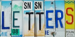 License Plate Letters Great for Crafts and Signs