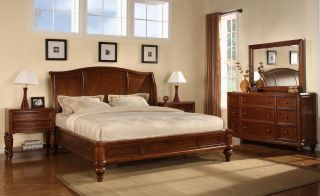 Wynwood Liberty Hill Hazelnut Finish Queen Size Sleigh Bed Bedroom