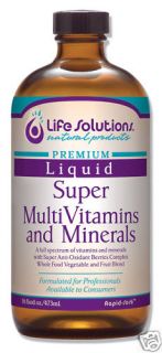 Multivitamins Minerals Liquid 16oz Life Solutions
