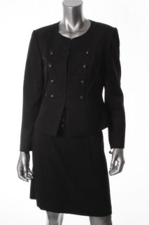 Tahari NEW Lina Gray 2PC Embellished Jacket Straight Skirt Suit