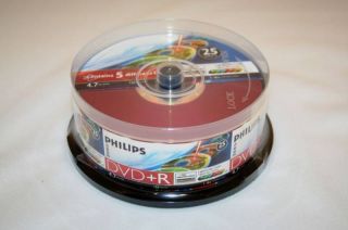 Philips Color Lightscribe 16x DVD+R 4.7GB Blank DVD Media disk disk
