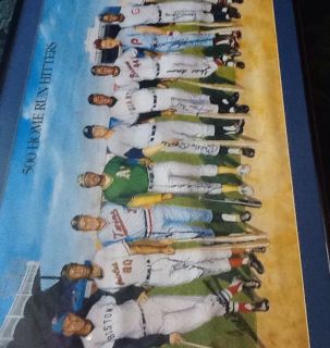 Ron Lewis 500 Home Run Autographed Poster