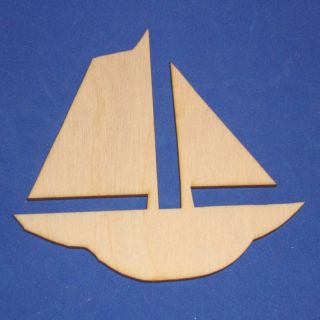 Sail Boats Unfinished Wood Shapes Cut Outs SB5063