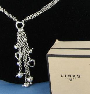 Links of London Love Note Y Pendant Necklace Sterling Silver Multi