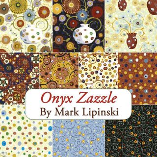 Northcott Mark Lipinski Home Zazzle Onyx 10 Fat Quarters Cotton Quilt