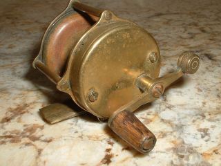 Antique Brass Trout Fishing Reel Unmarked Very Old Vintage Reel