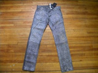 DSQUARED RUNWAY AMAZING SLIM FIT STAIN GREY SHINNY GLITTLER GREY JEANS