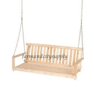 Living Accents H 24 Jennings Porch Swing Ready for Paint w Chain 500lb