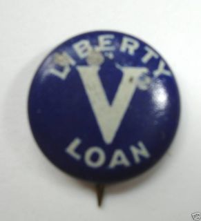 Vintage WWI Liberty V Loan Lapel Pins