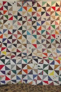 Old Fashioned Spinwheel Blocks Quilt Top 99 x 80