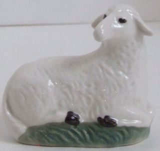 Lomonosov Porcelain Animal Figurine of A Sheep on Grass