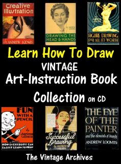 Vintage How to Draw Art Instruction Books on CD Andrew Loomis