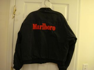 Mens Vintage Marlboro Black and Red Reversable Jacket Size Large