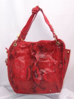 by Coralie Charriol Red Leather Lorena Hobo Handbag A202328 46