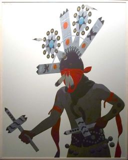 Louis de Mayo Apache Gan Dancer Original Acrylic Painting Fine Art