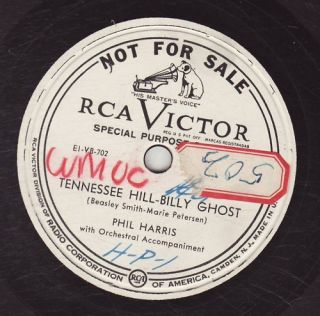 Phil Harris RCA Victor 20 4224 Tennesse Hill Billy Ghost Golden Train