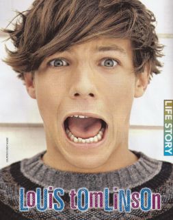 One Directions Louis Tomlinson Shocked Face 9x11 Mini Pin Up B w