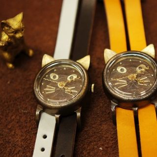 CAT LOVE Made to Order SteamPunk handmade watch BENGAL Christmas