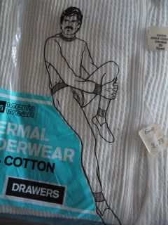 Vtg Mens LONG JOHNS Thermal UNDERWEAR XL Underpants NWT  Drawers