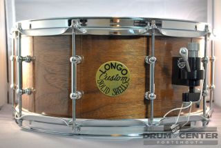 Longo Solid Ply Walnut Shell Snare Drum   6.5x14   VIDEO DEMO   Free