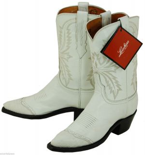 162 New Lucchese 1883 White Goat Cowboy Boots Womens 7 B $300