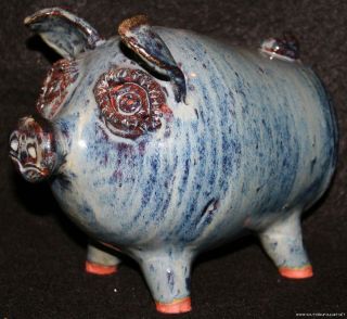Stanley Ferguson Folk Pottery Pig Jug Tobacco Spit Gillsville GA