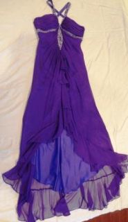 Purple Long Bead Prom Gowns Pageant Evening Formal Dresses