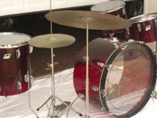 Ludwig Vistalite Drum Kit Set Red 1976 Serial Numbers
